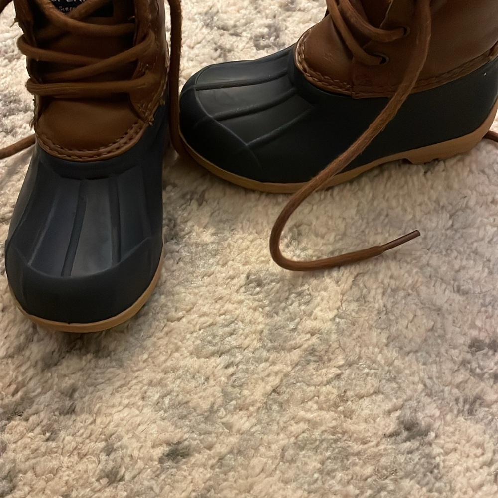 Sperry Brown and Blue Duck Boots